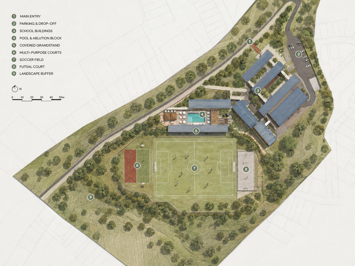 Hillgrove Secondary School Sports Precinct — site masterplan