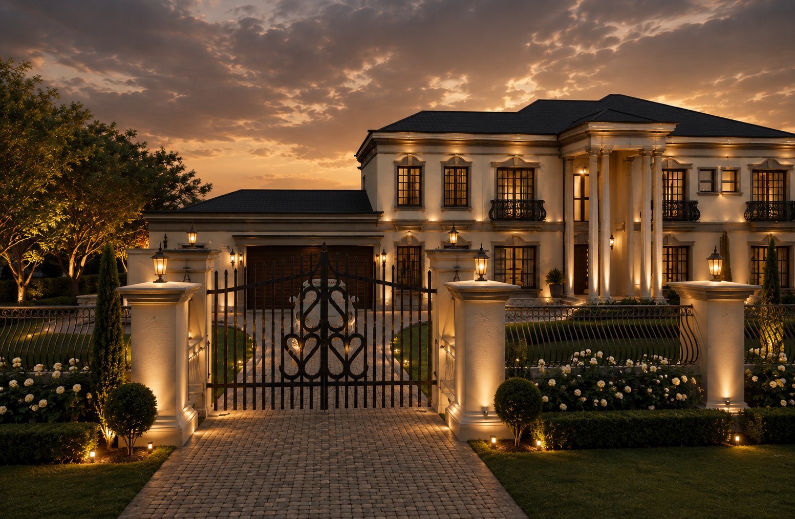 Formal entrance and arrival court