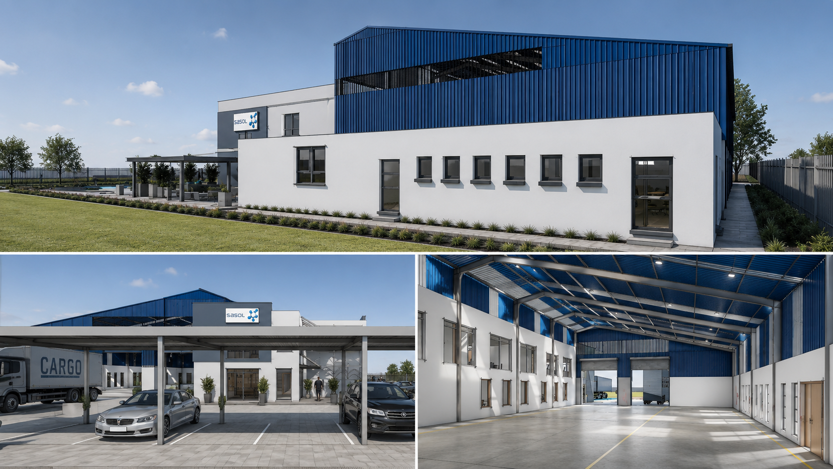 Rear elevation and site parking