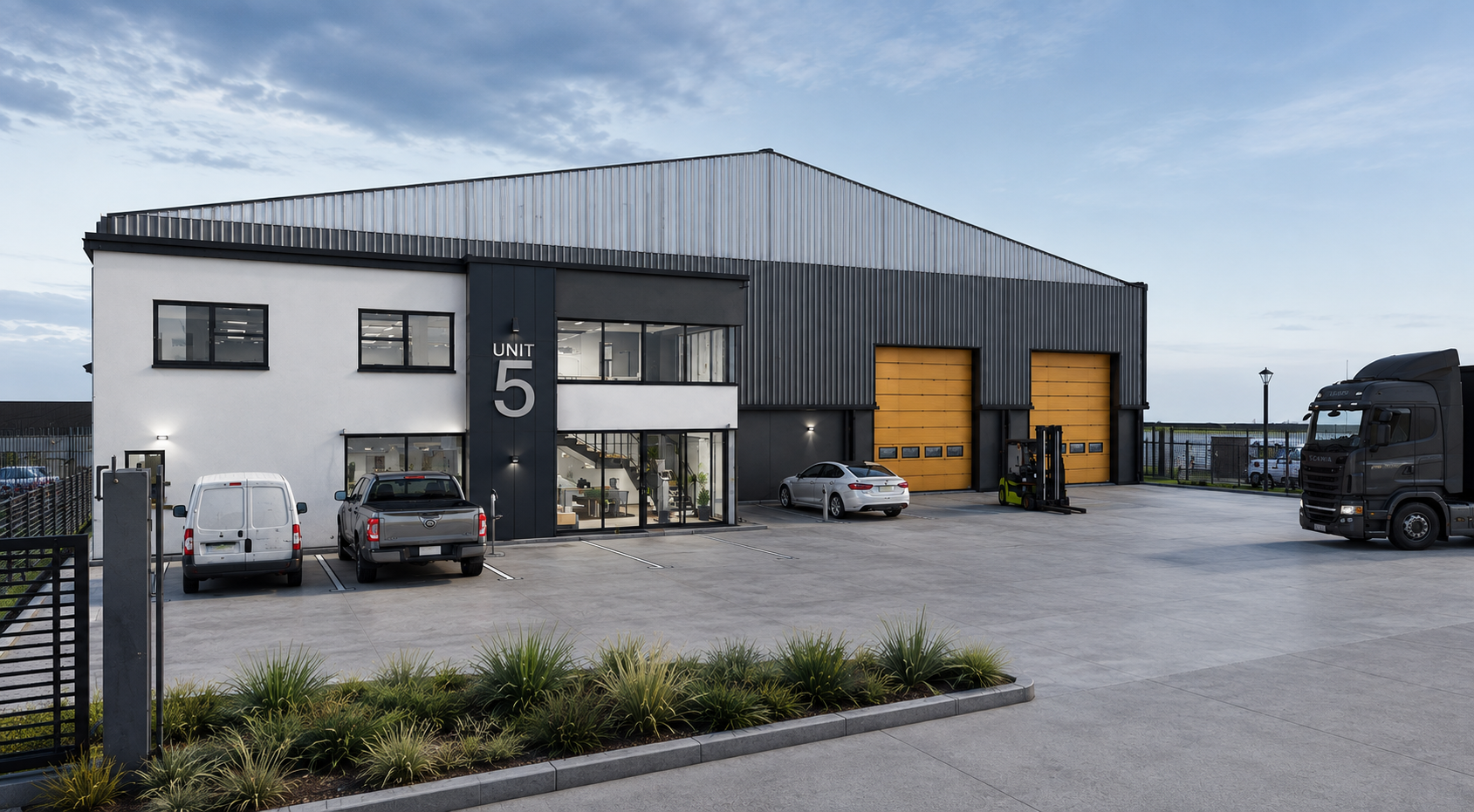 Site elevation and delivery yard
